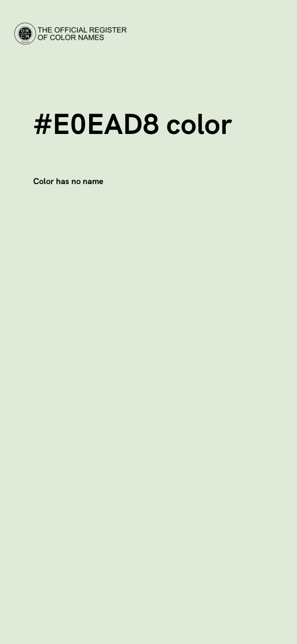 #E0EAD8 color image