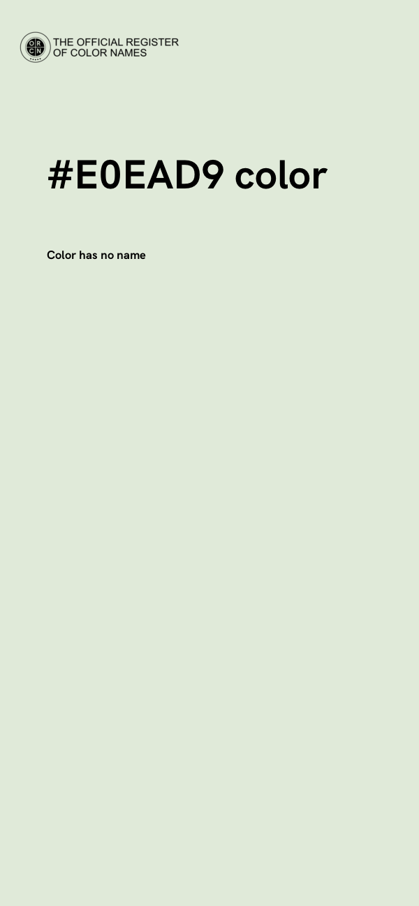 #E0EAD9 color image