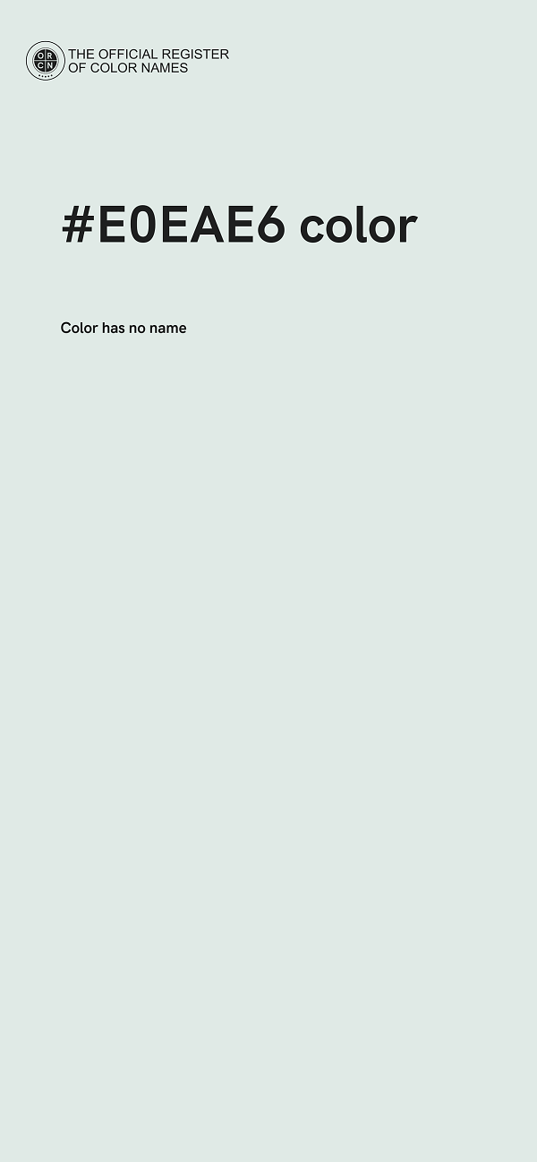 #E0EAE6 color image