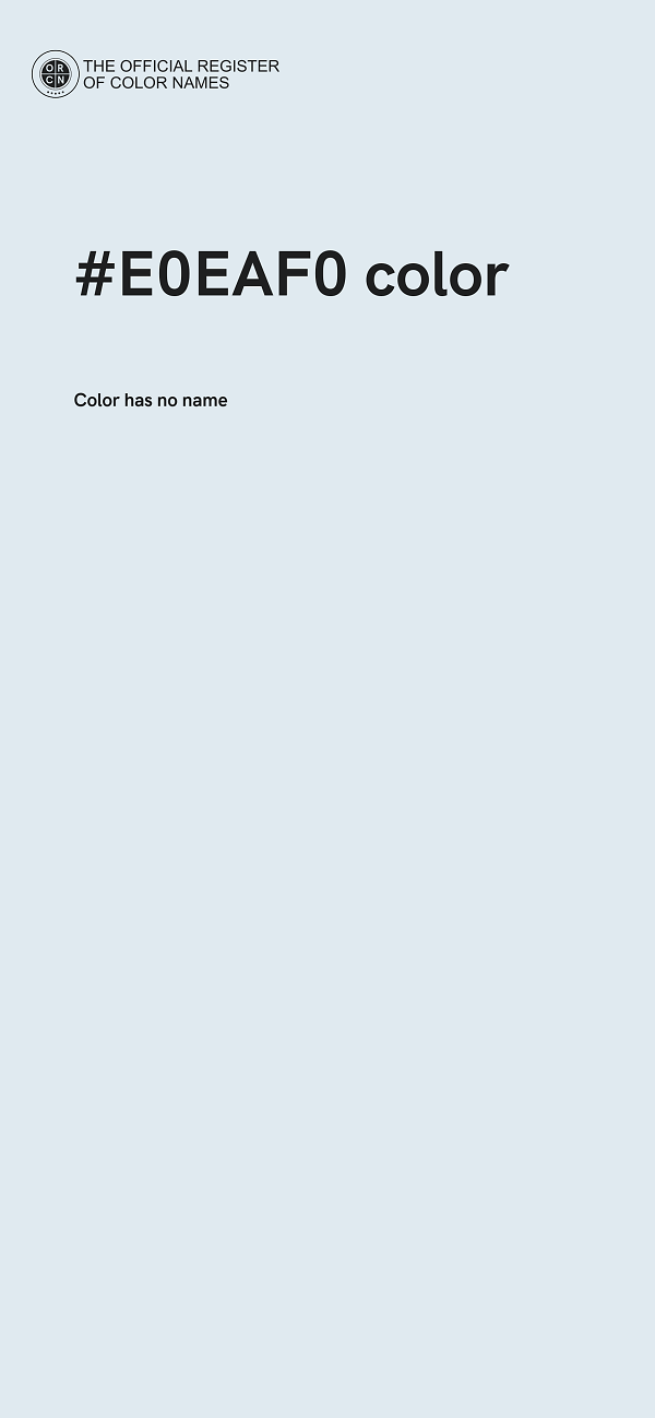 #E0EAF0 color image