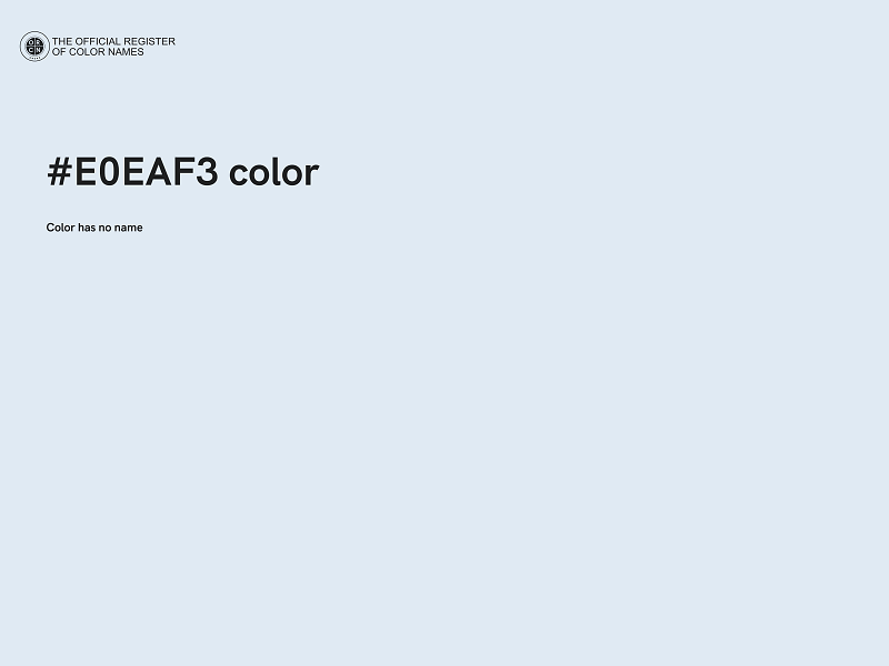 #E0EAF3 color image