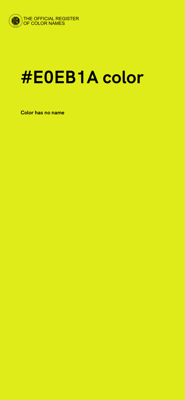 #E0EB1A color image
