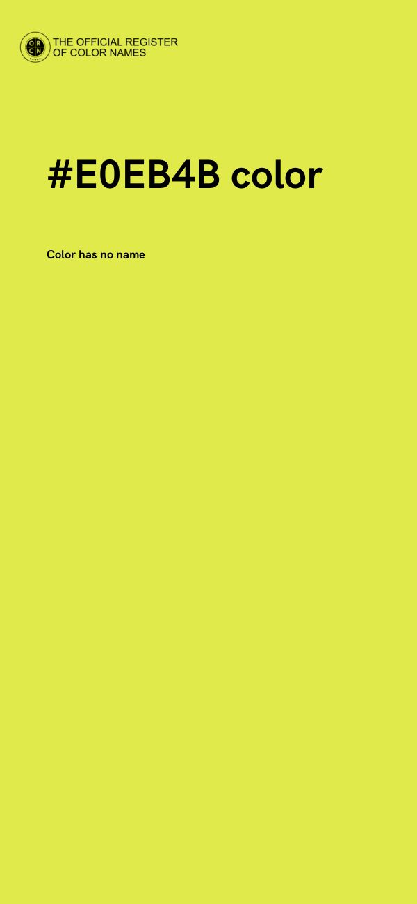 #E0EB4B color image