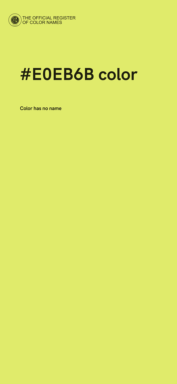 #E0EB6B color image