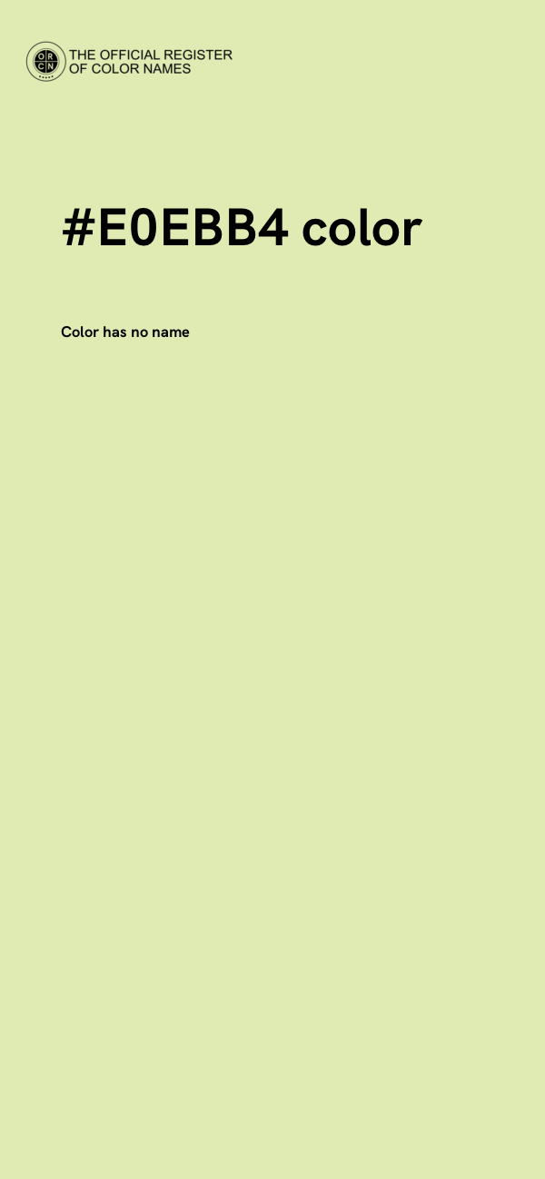 #E0EBB4 color image