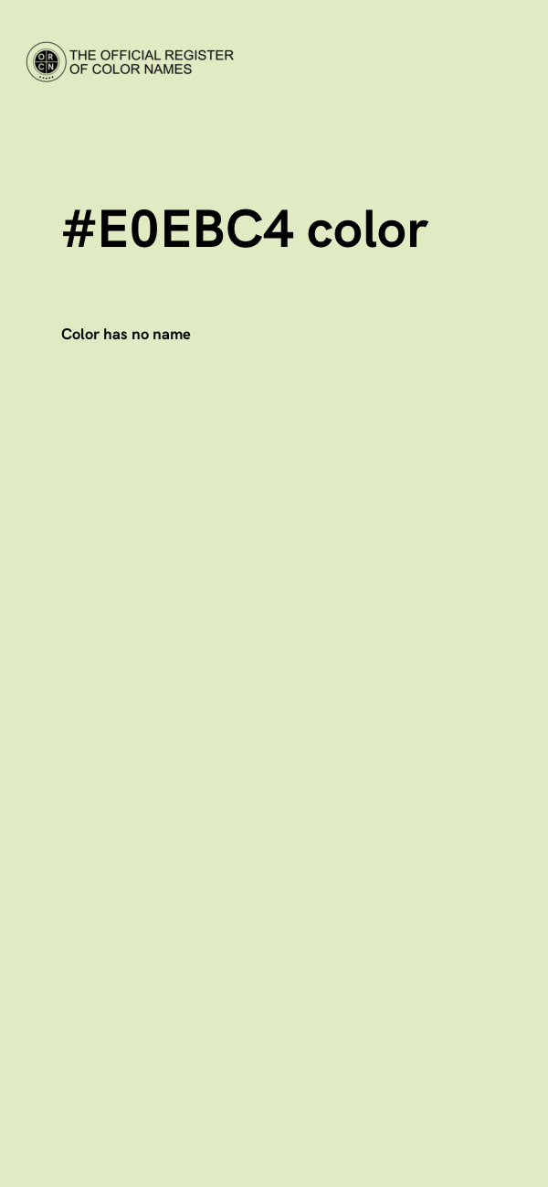 #E0EBC4 color image