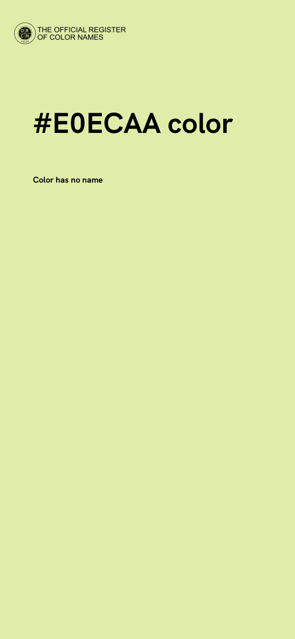 #E0ECAA color image
