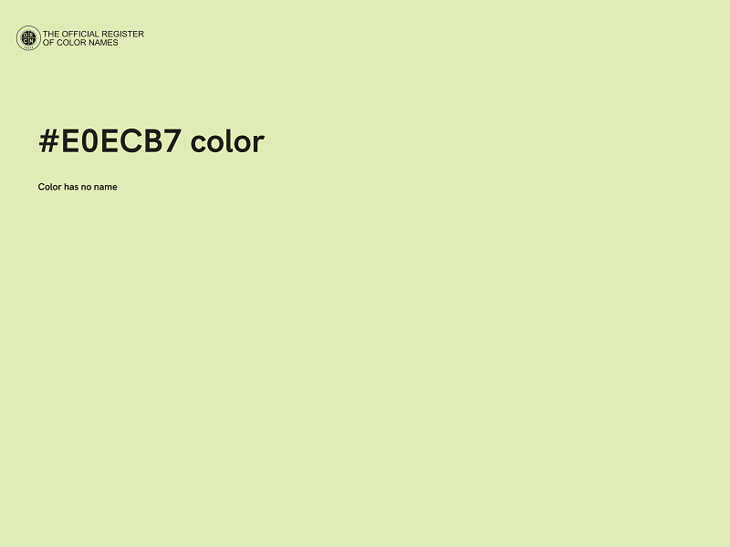 #E0ECB7 color image