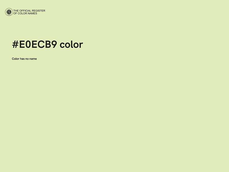 #E0ECB9 color image