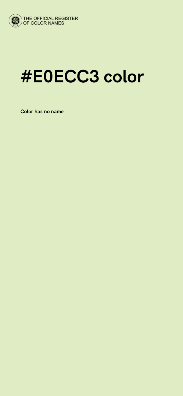 #E0ECC3 color image