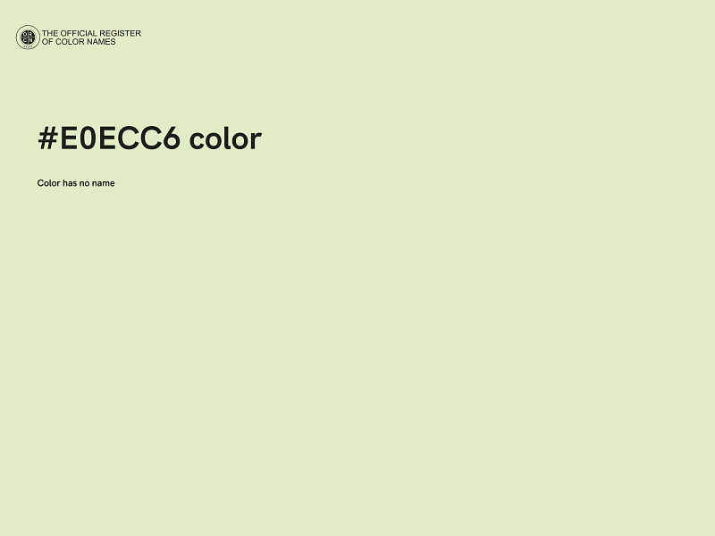 #E0ECC6 color image