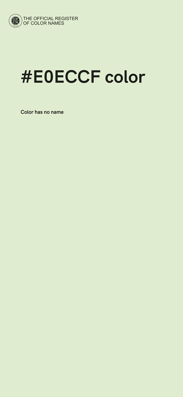 #E0ECCF color image