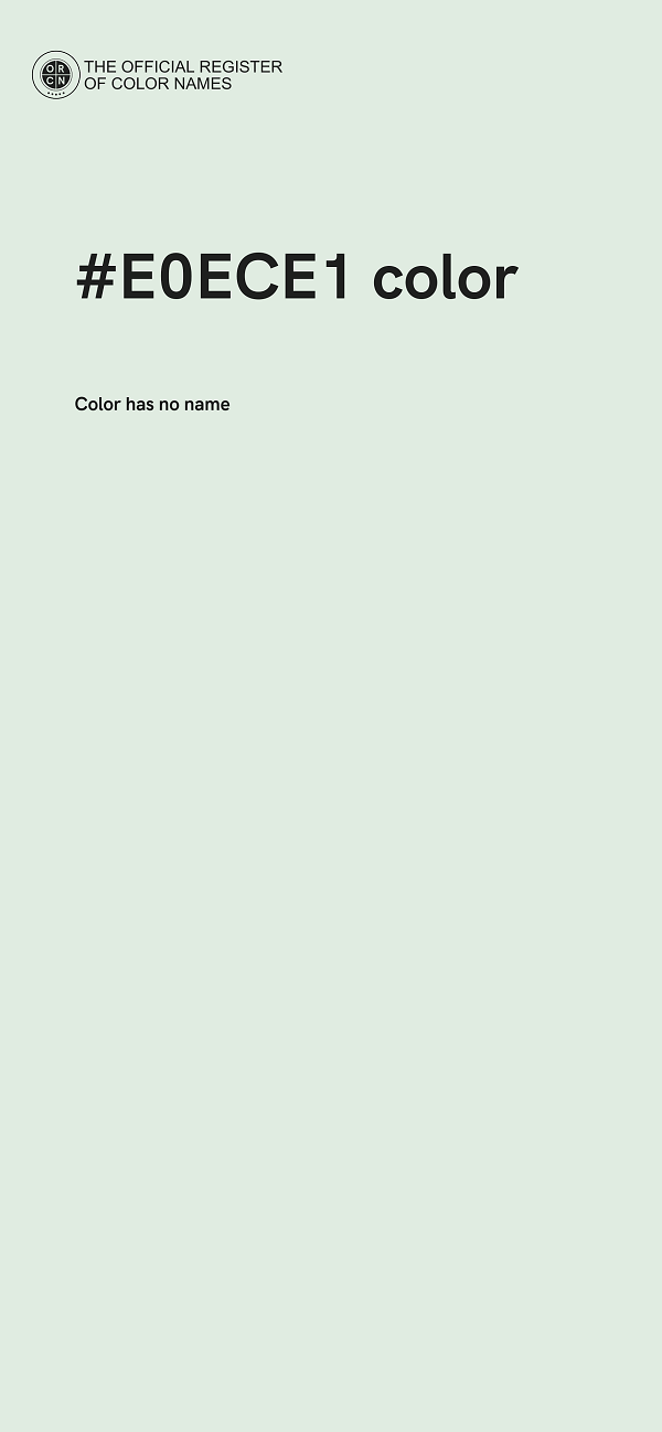 #E0ECE1 color image