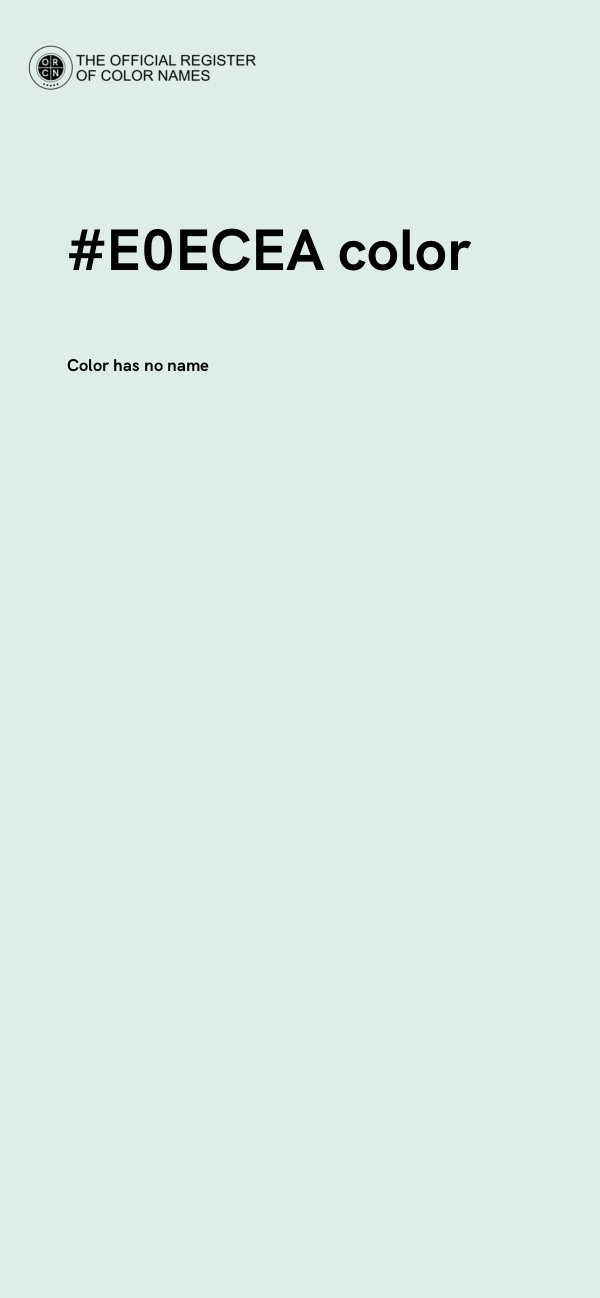 #E0ECEA color image