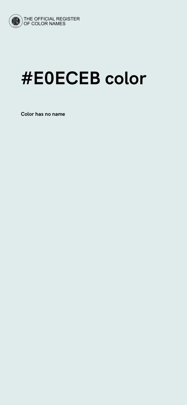 #E0ECEB color image