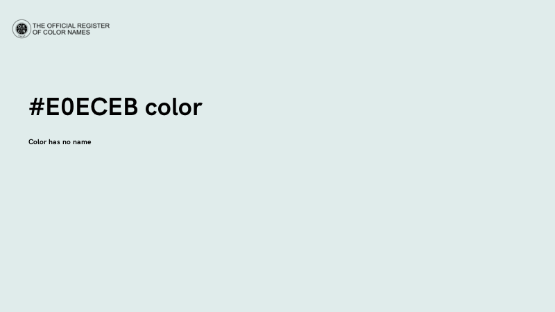 #E0ECEB color image