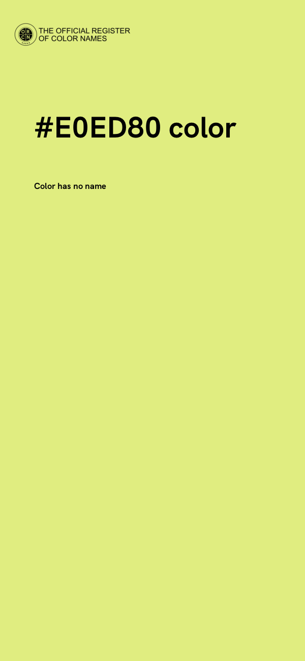 #E0ED80 color image