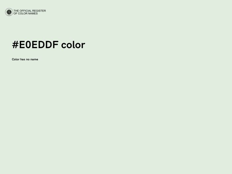 #E0EDDF color image