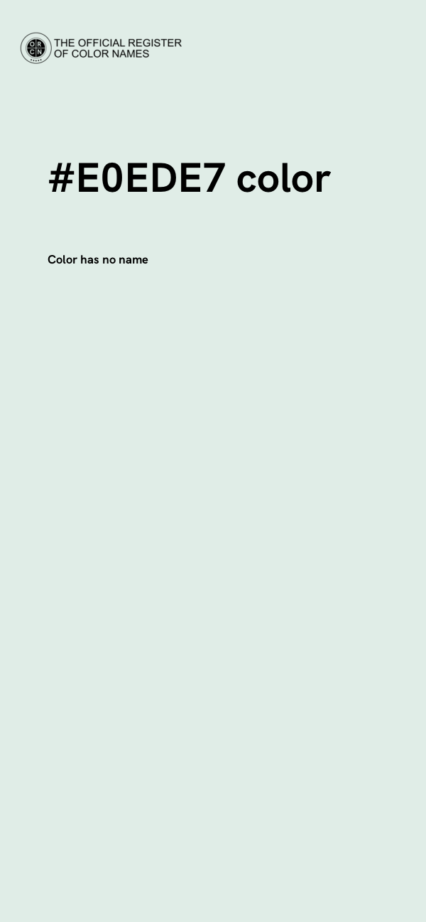 #E0EDE7 color image