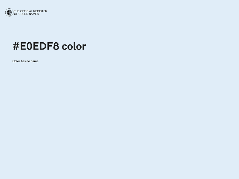 #E0EDF8 color image