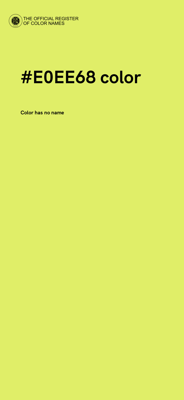 #E0EE68 color image