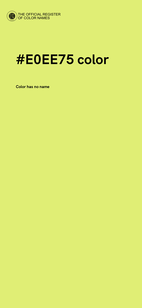 #E0EE75 color image