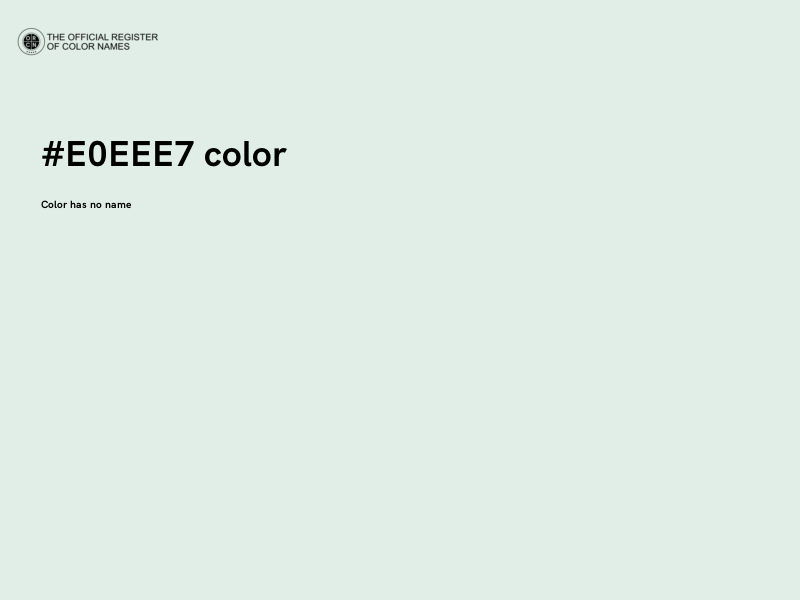 #E0EEE7 color image