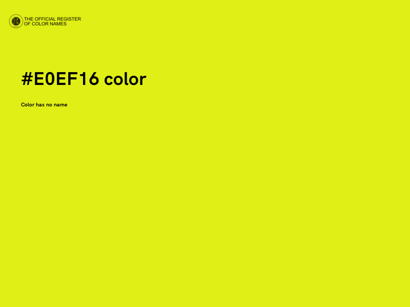#E0EF16 color image