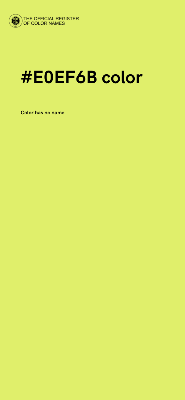 #E0EF6B color image