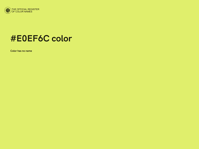 #E0EF6C color image