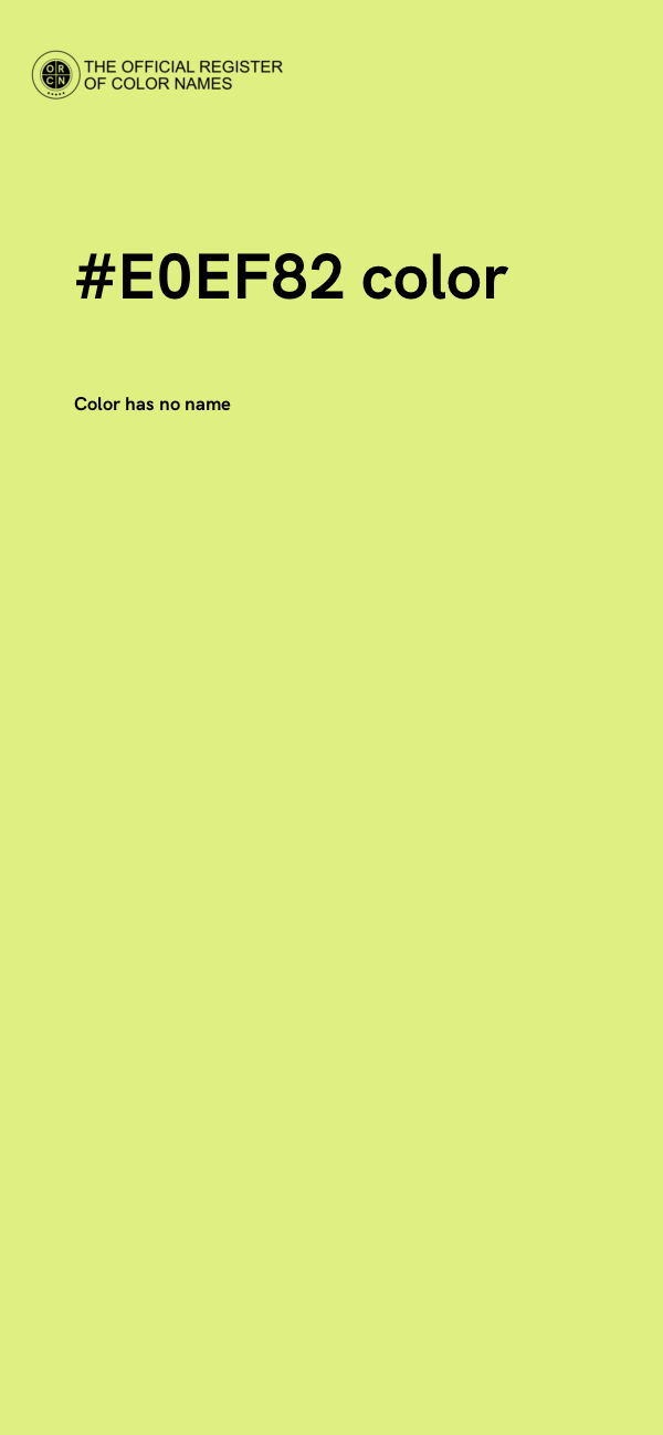 #E0EF82 color image