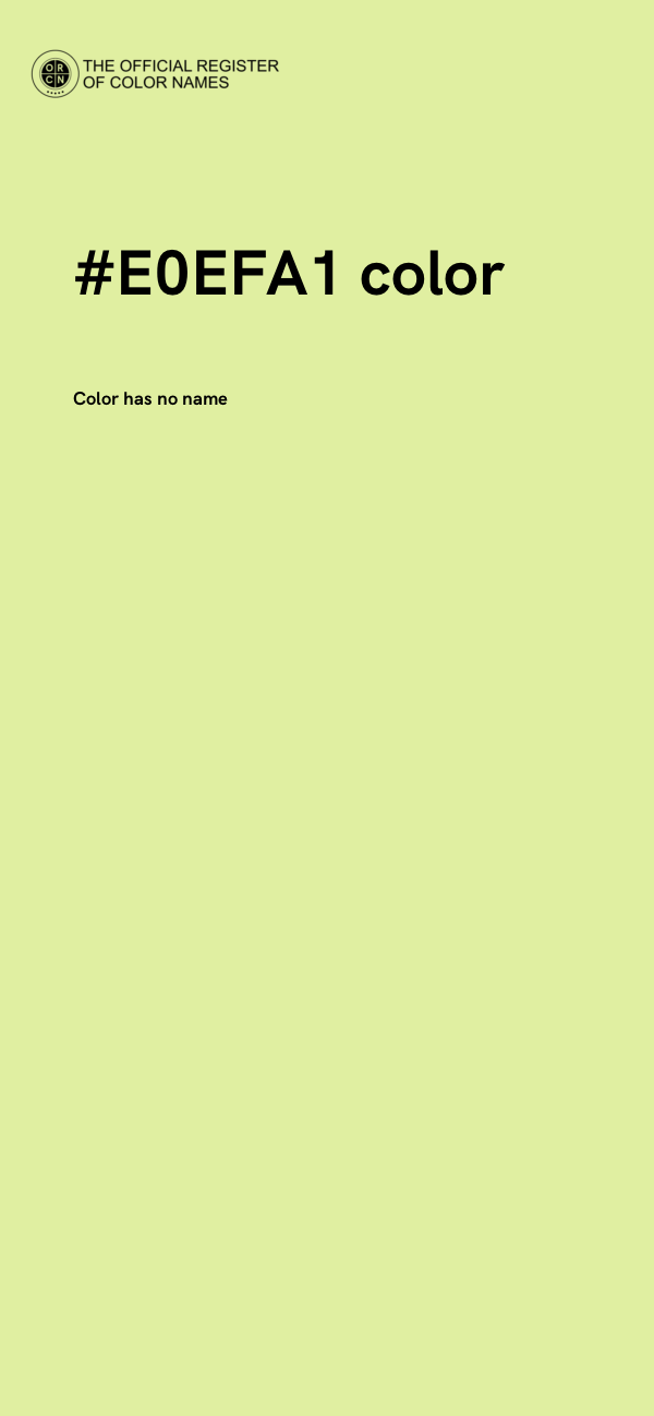 #E0EFA1 color image