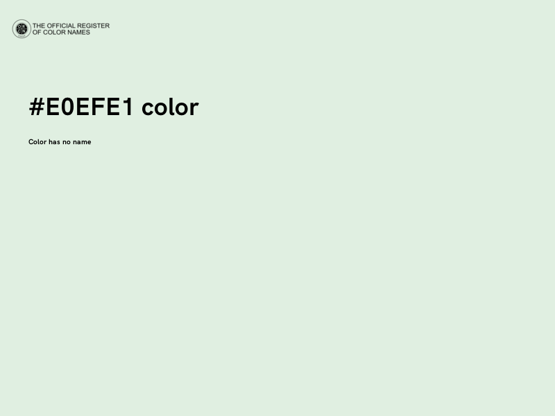 #E0EFE1 color image