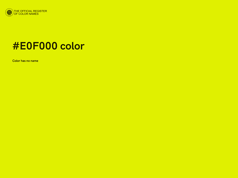 #E0F000 color image