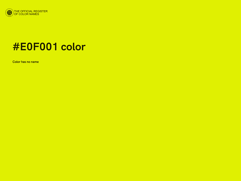 #E0F001 color image