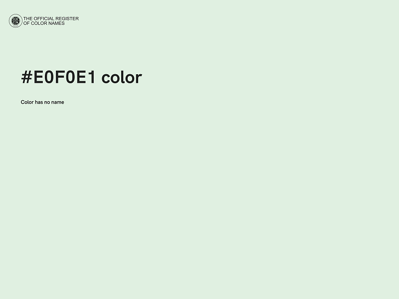 #E0F0E1 color image