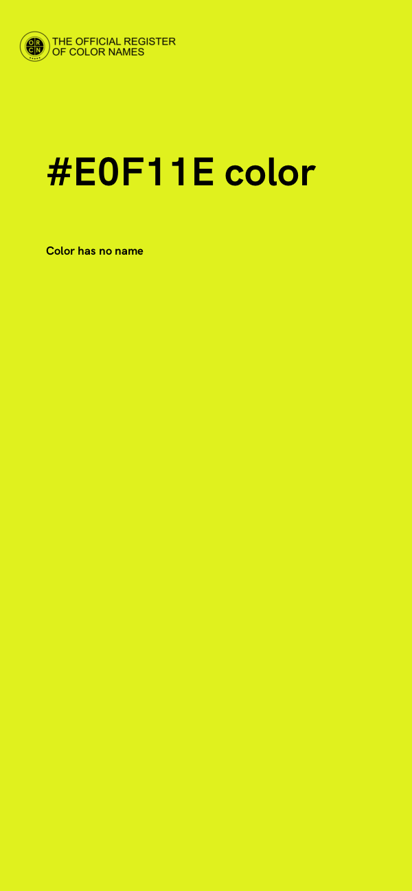 #E0F11E color image