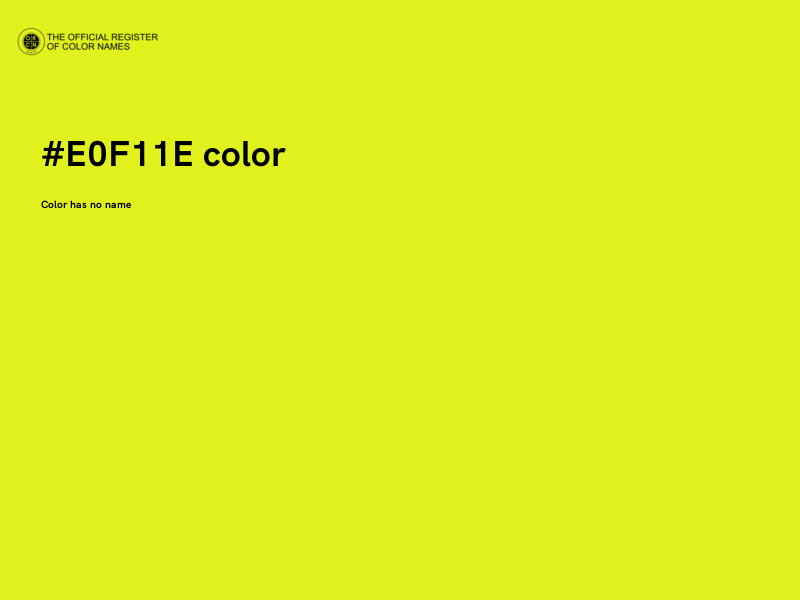 #E0F11E color image