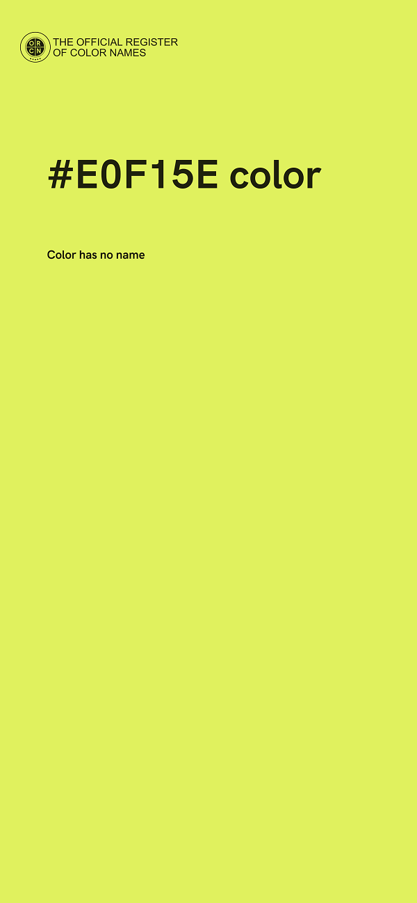 #E0F15E color image