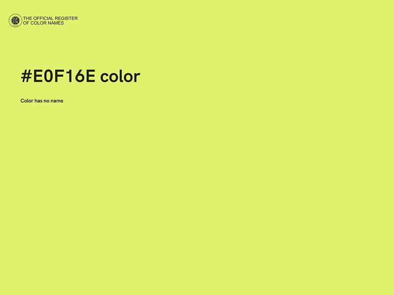 #E0F16E color image