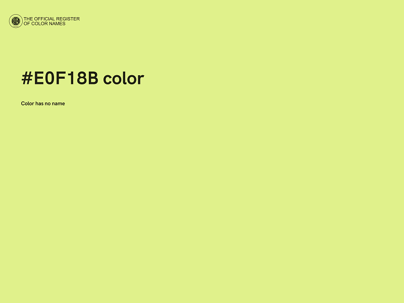 #E0F18B color image