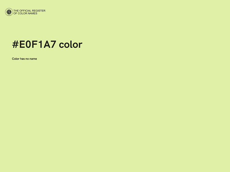 #E0F1A7 color image