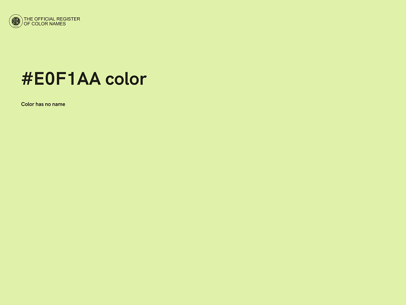 #E0F1AA color image