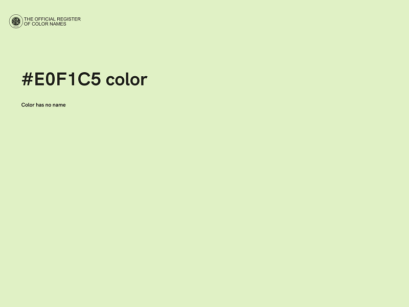 #E0F1C5 color image