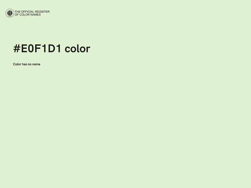 #E0F1D1 color image