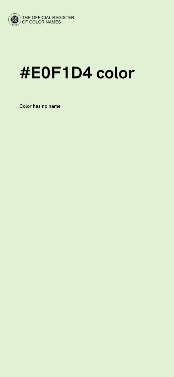 #E0F1D4 color image