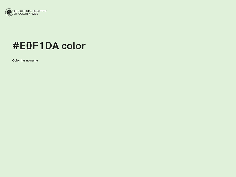 #E0F1DA color image