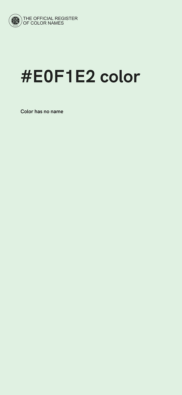 #E0F1E2 color image