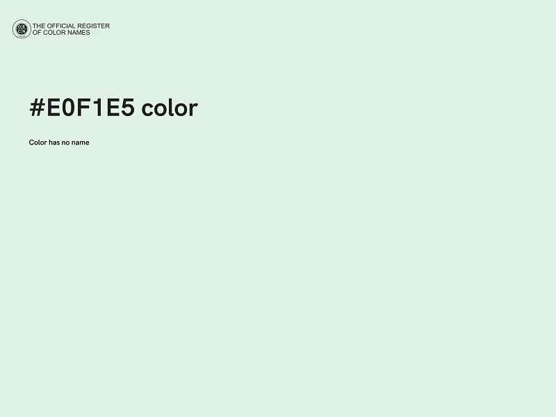 #E0F1E5 color image