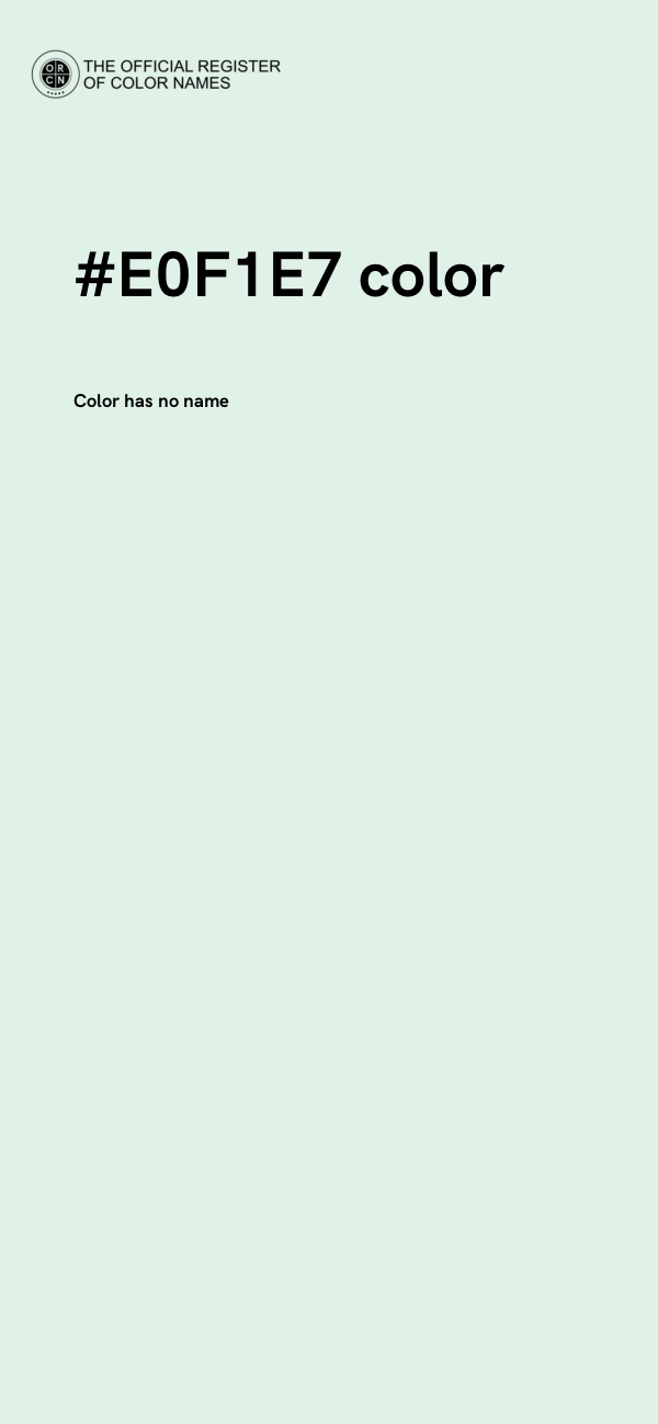 #E0F1E7 color image